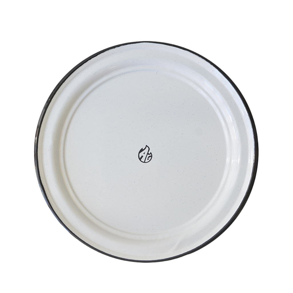 Plato de peltre blanco 30 cm - El botanero