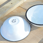 Bowl de peltre blanco 14 cm – Ideal para botanas o salsas - Artilleros Grill