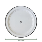 Plato de peltre blanco 30 cm - El botanero - Artilleros Grill