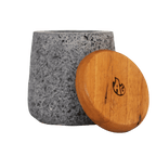 Salero de piedra volcánica - Perfecto para tu mesa y cocina - Artilleros Grill